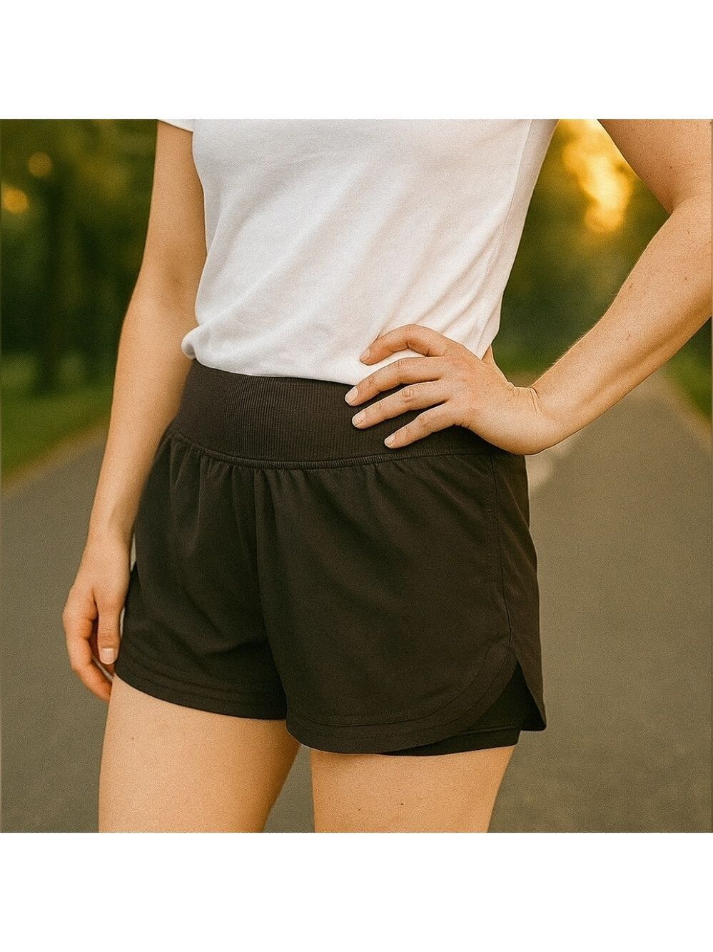 Champion Black Athletic Sport Shorts Large